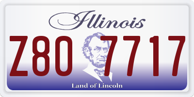 IL license plate Z807717