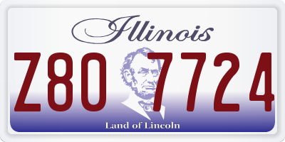 IL license plate Z807724