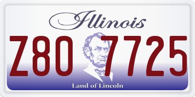 IL license plate Z807725