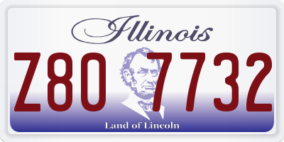 IL license plate Z807732