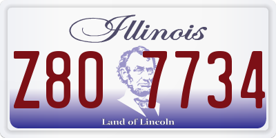 IL license plate Z807734