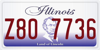 IL license plate Z807736