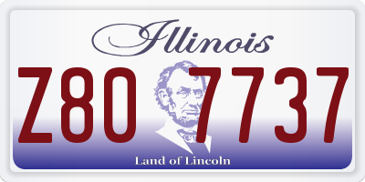 IL license plate Z807737
