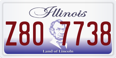 IL license plate Z807738