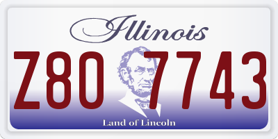 IL license plate Z807743