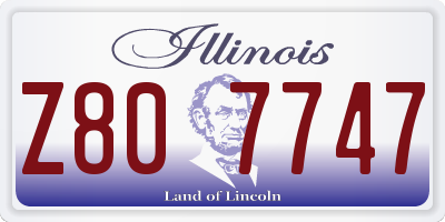IL license plate Z807747
