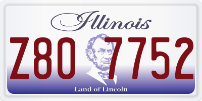 IL license plate Z807752