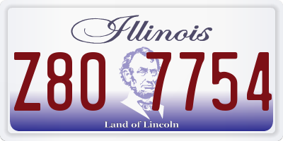 IL license plate Z807754