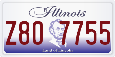 IL license plate Z807755