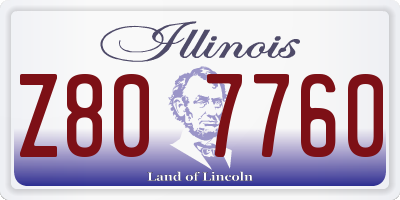 IL license plate Z807760