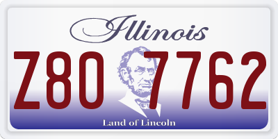 IL license plate Z807762