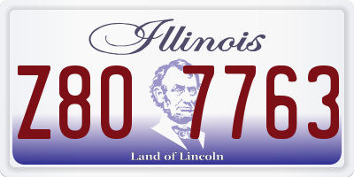 IL license plate Z807763