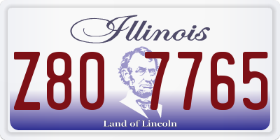 IL license plate Z807765