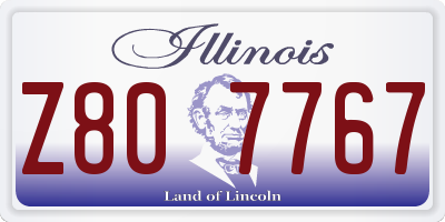 IL license plate Z807767