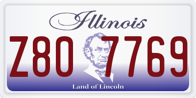 IL license plate Z807769