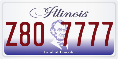 IL license plate Z807777