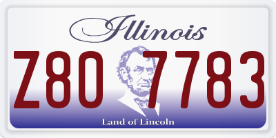 IL license plate Z807783