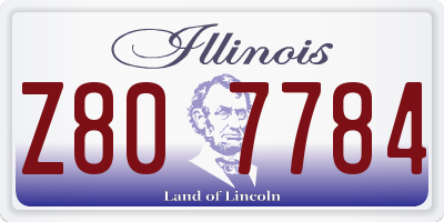 IL license plate Z807784