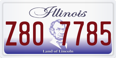 IL license plate Z807785