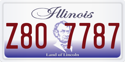 IL license plate Z807787