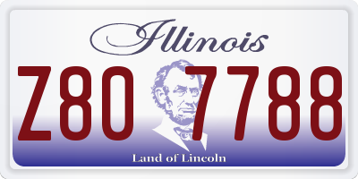 IL license plate Z807788