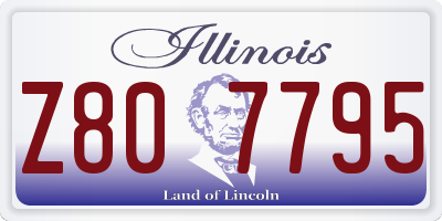 IL license plate Z807795