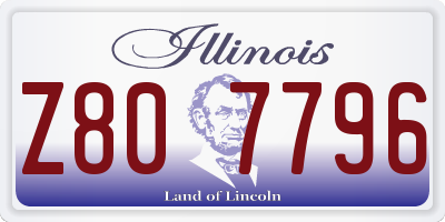 IL license plate Z807796