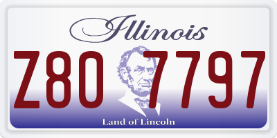 IL license plate Z807797