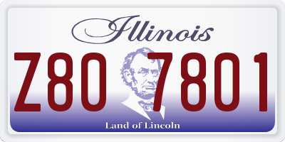 IL license plate Z807801