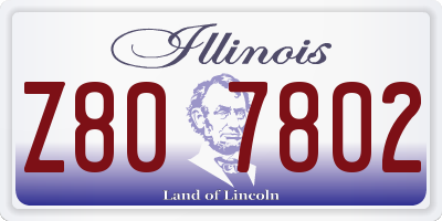 IL license plate Z807802