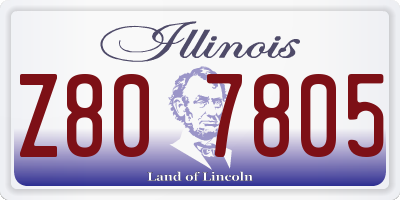 IL license plate Z807805
