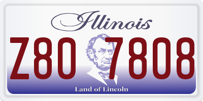 IL license plate Z807808