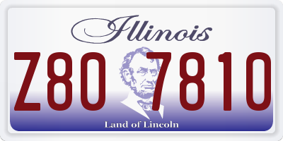 IL license plate Z807810