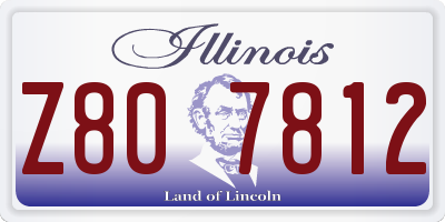 IL license plate Z807812
