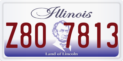 IL license plate Z807813