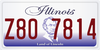 IL license plate Z807814