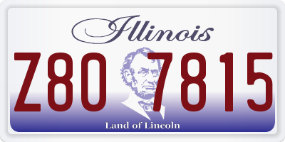 IL license plate Z807815