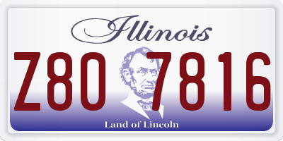 IL license plate Z807816