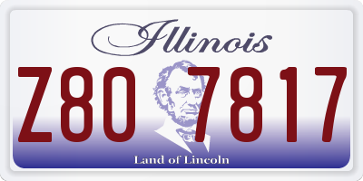 IL license plate Z807817