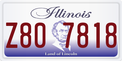 IL license plate Z807818