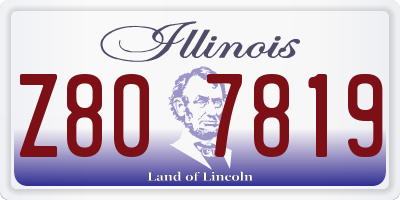 IL license plate Z807819