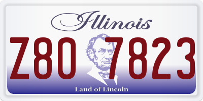 IL license plate Z807823