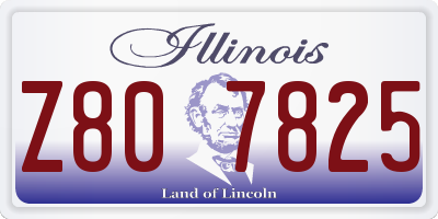 IL license plate Z807825