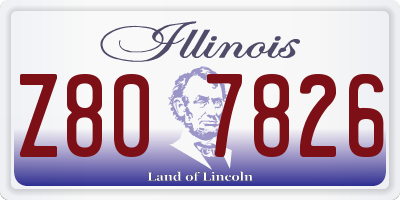 IL license plate Z807826