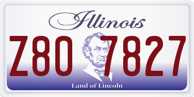 IL license plate Z807827
