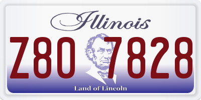 IL license plate Z807828