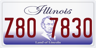 IL license plate Z807830