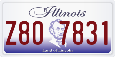 IL license plate Z807831