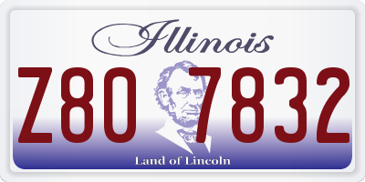 IL license plate Z807832