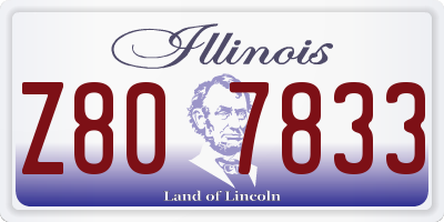 IL license plate Z807833